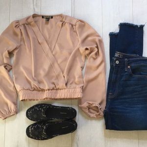 Nude long sleeve top